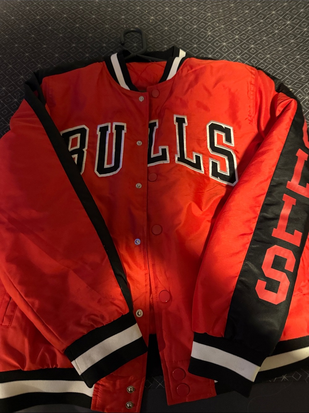 Kids Red Bulls Puffer Jacket with Black Trim